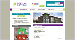 Desktop Screenshot of pelhamlibrary.com